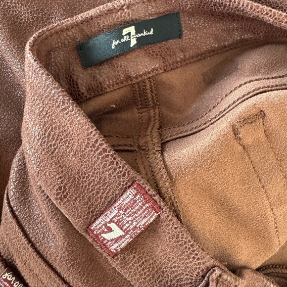 7 For All Mankind Chocolate Brown Straight Leg Pants – Size 26 - Picture 5 of 6